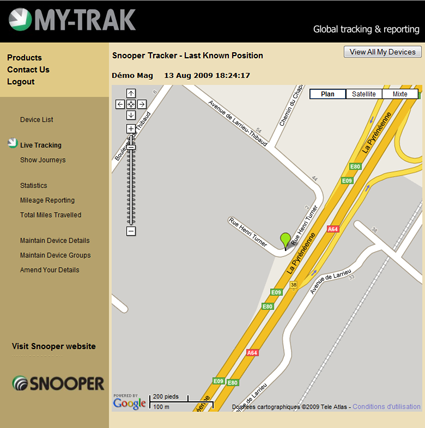 Snooper Lynx : avertisseur radars temps r�el