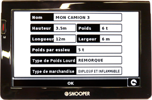 Coffret GPS Camion Snooper PL7000