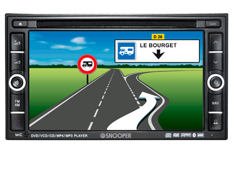 SNOOPER CC9600 : GPS camping car double din CC9600