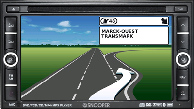 SNOOPER CC9600 : GPS camping car double din CC9600
