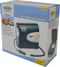 RAC600 : Compresseur auto 12V affichage digital la boite