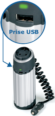 Prise 220V prise USB sur allume cigare. Convertisseur 150W E-can