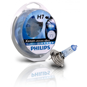 Ampoules Philips BLUEVISION ULTRA H7 (La paire)