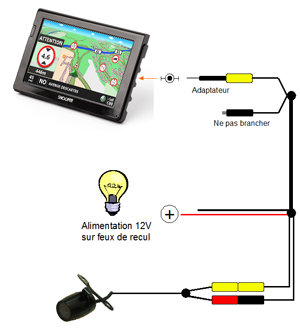 Caméra de recul filaire REVCAMF7 - camera seule