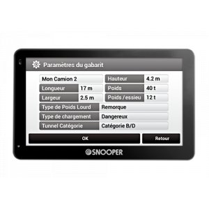 Navigateur GPS Poids-lourd PL5400 Snooper